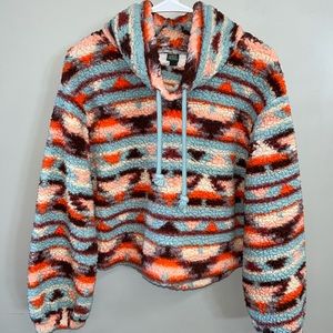 Wild fable drawstring Sherpa sweatshirt